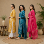 3 Cotton Kurta Set with Dupatta (CK-03)