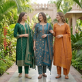 3 Printed kurta, matching pants, and a coordinated dupatta (P3K-4)
