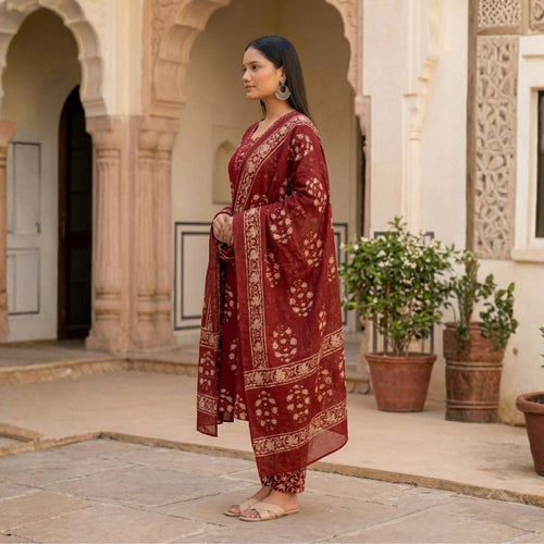 3 Combo Set Kurta, Pants With Dupatta | KS-02