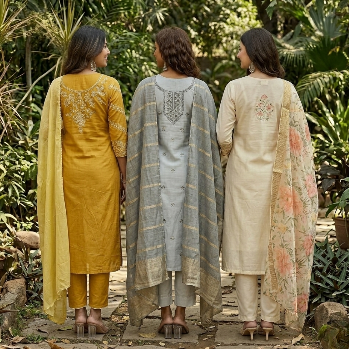 3 Kurta Pants & Dupatta Set (E-07)