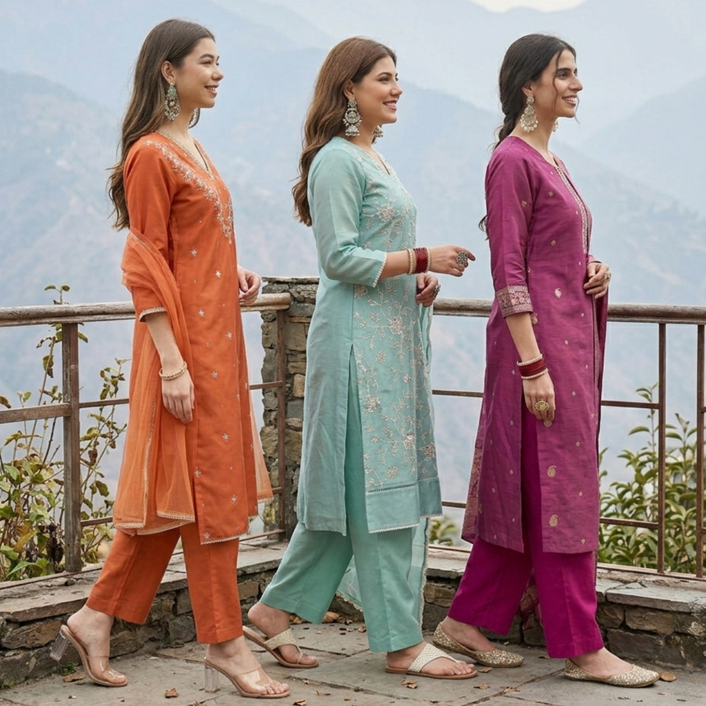3 Kurta Pants & Dupatta Set (E-08)