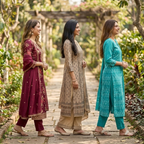 3 Printed kurta, matching pants, and a coordinated dupatta (P3K-6)