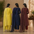 3 Cotton Kurta Set with Dupatta (CK-06)