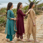 3 Kurta Pants & Dupatta Set (E-09)