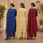 3 Cotton Kurta Set with Dupatta (CK-08)