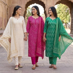 3 Printed kurta, matching pants, and a coordinated dupatta(P3K-13)