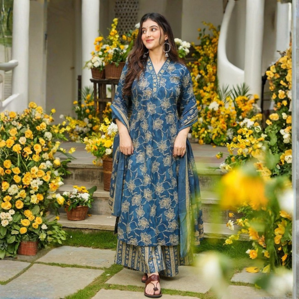 3 Combo Set Kurta, Pants With Dupatta(DMK-9)