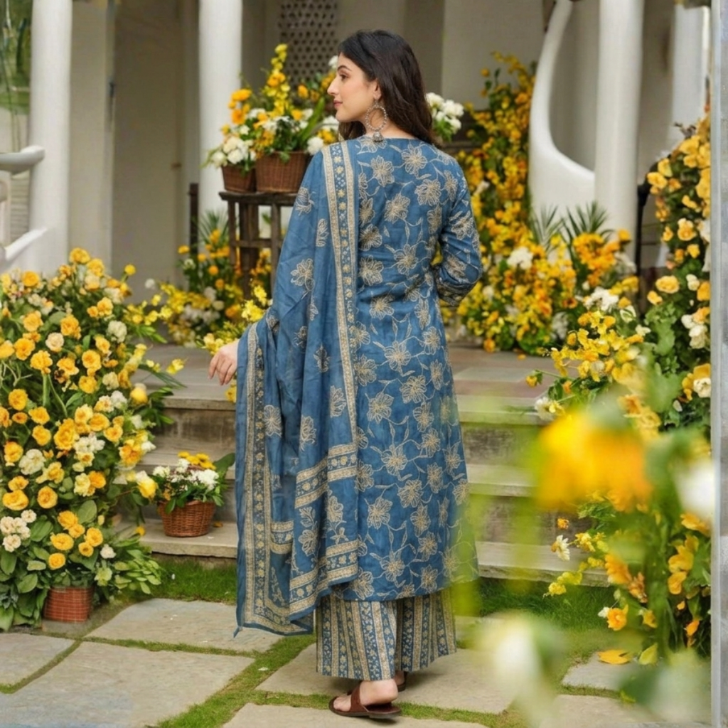 3 Combo Set Kurta, Pants With Dupatta(DMK-9)