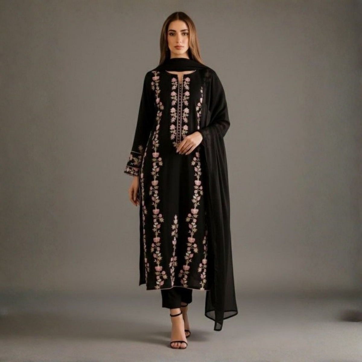 3 Combo Set Kurta, Pants With Dupatta(DMK-9)