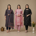 3 Cotton Kurta Set with Dupatta (CK-02)