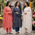 3 Printed kurta, matching pants, and a coordinated dupatta (P3K-16)