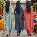 3 Printed kurta, matching pants, and a coordinated dupatta (P3K-16)