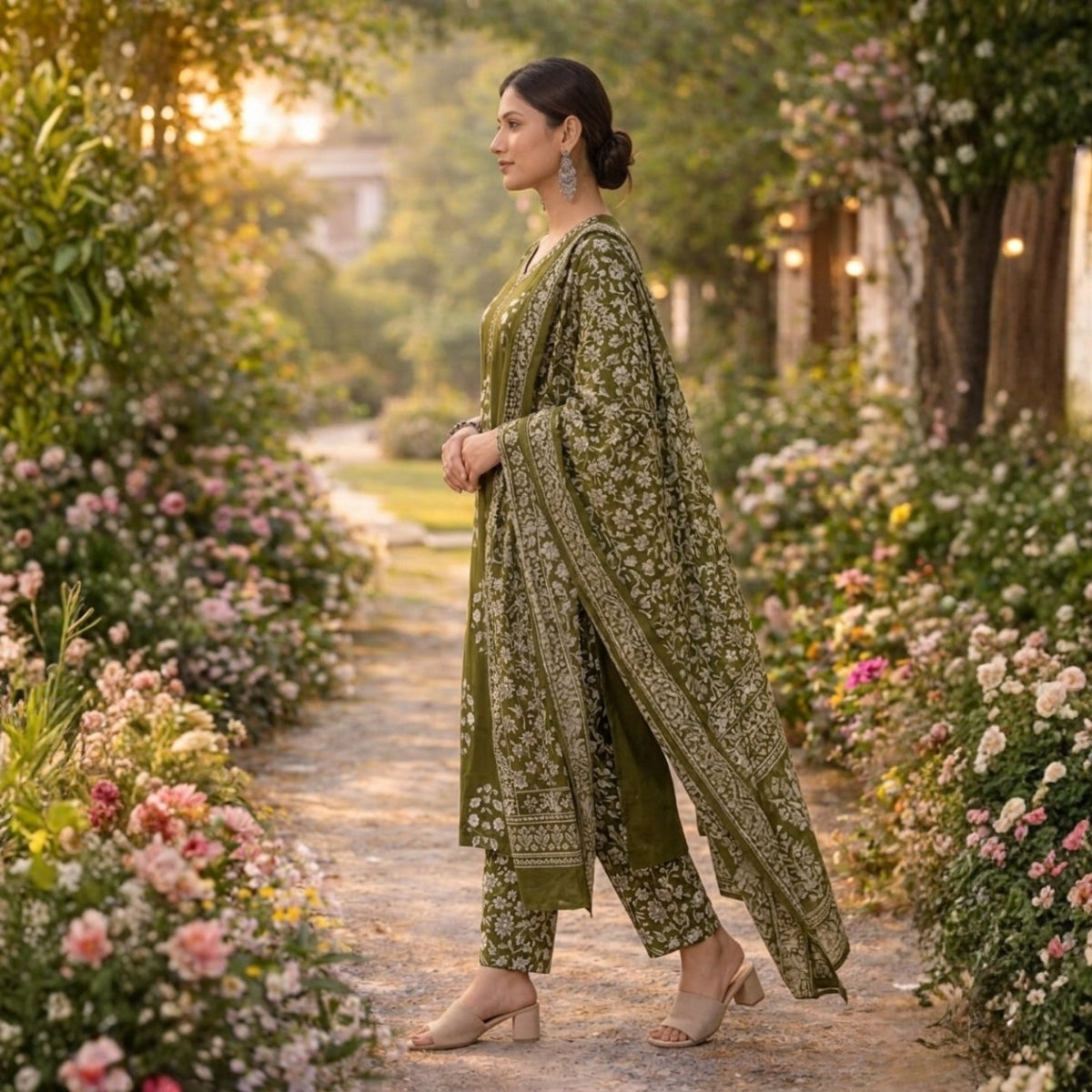 3 Combo Set Kurta, Pants With Dupatta | KS-01