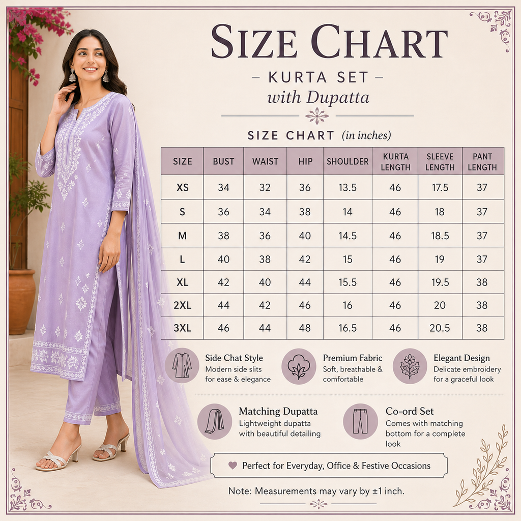 3 Cotton Kurta Set with Dupatta  (CK-10)