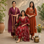 3 Combo Set Kurta, Pants With Dupatta (DMK-2)